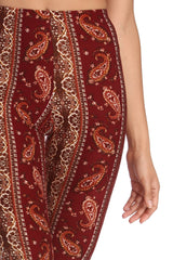 Boho Wanderer Paisley Flared Pants