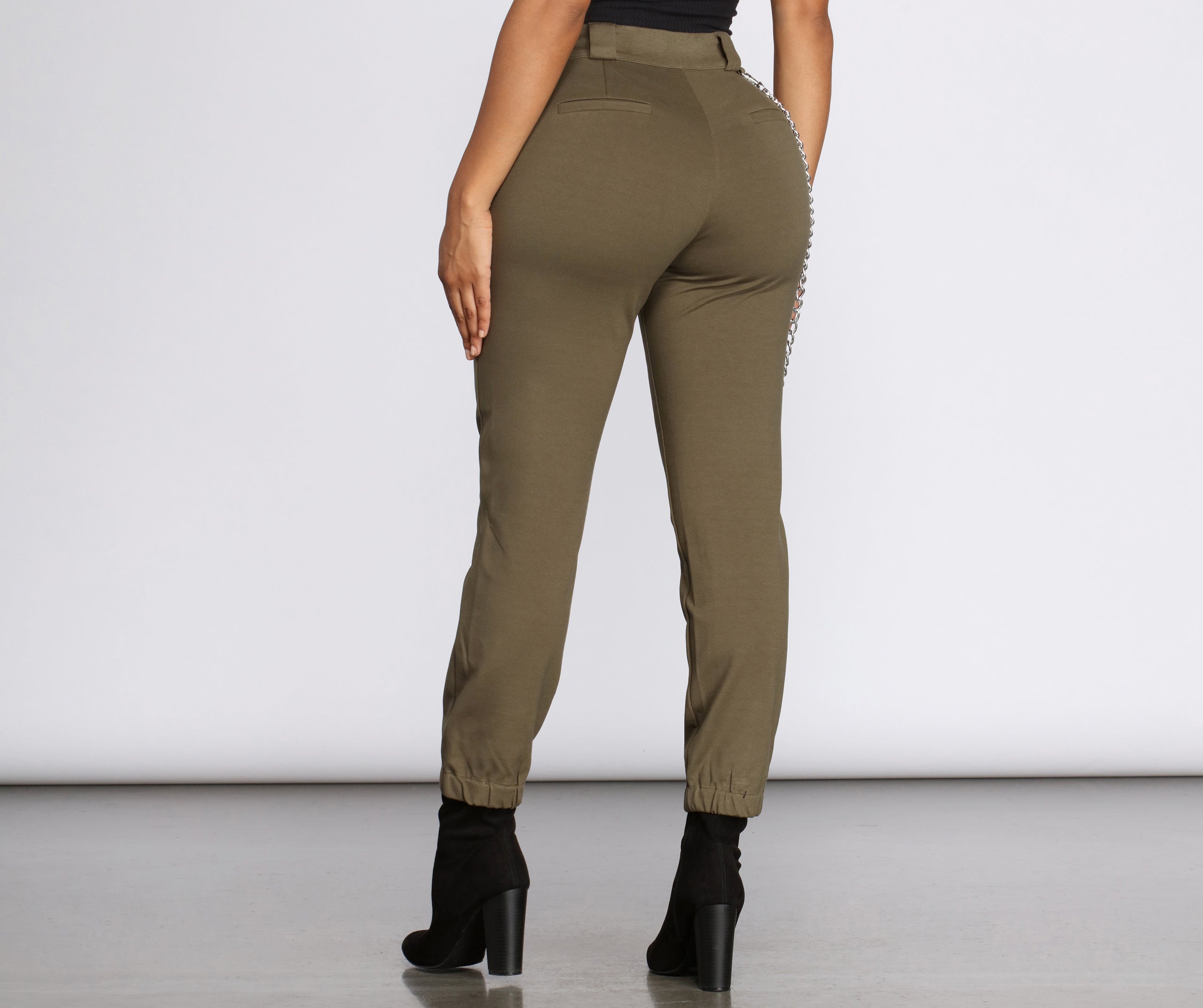 Edgy Chic Ponte Knit Joggers