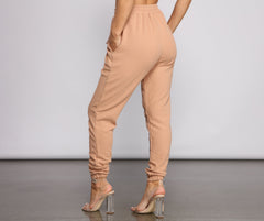 Casually Slay Ribbed Knit Joggers