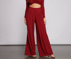 Trendy High Waist Flared Pants