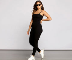 On That Basic Open Back Sleeveless Catsuit