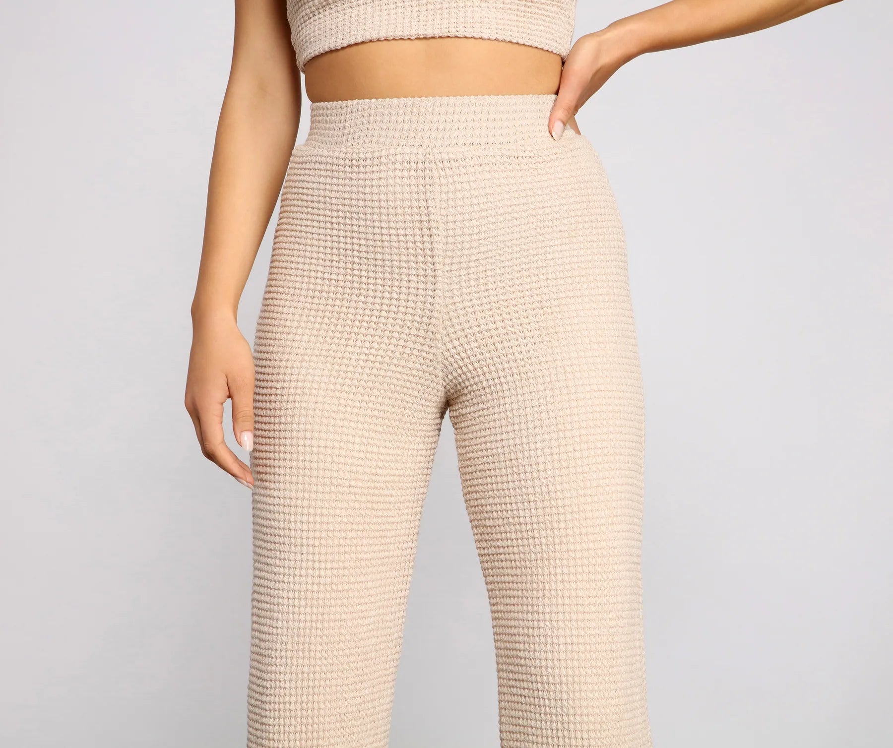 Trendy Textures High Waist Pants