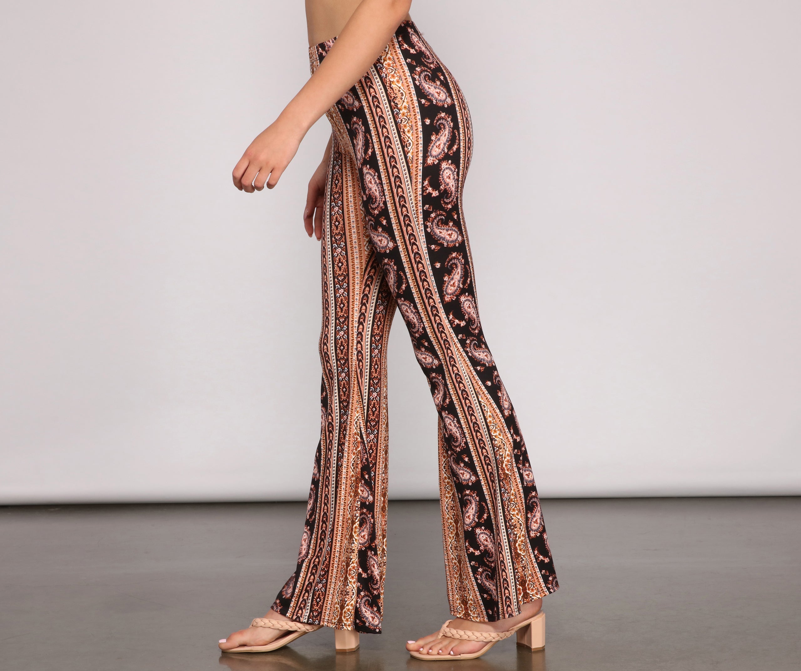 Good Vibes Paisley Flared Pants