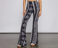 Good Vibes Paisley Flare Pants