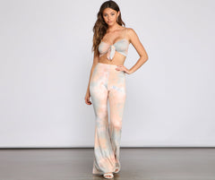 Tie Dye Glam High Waist Flared Pants
