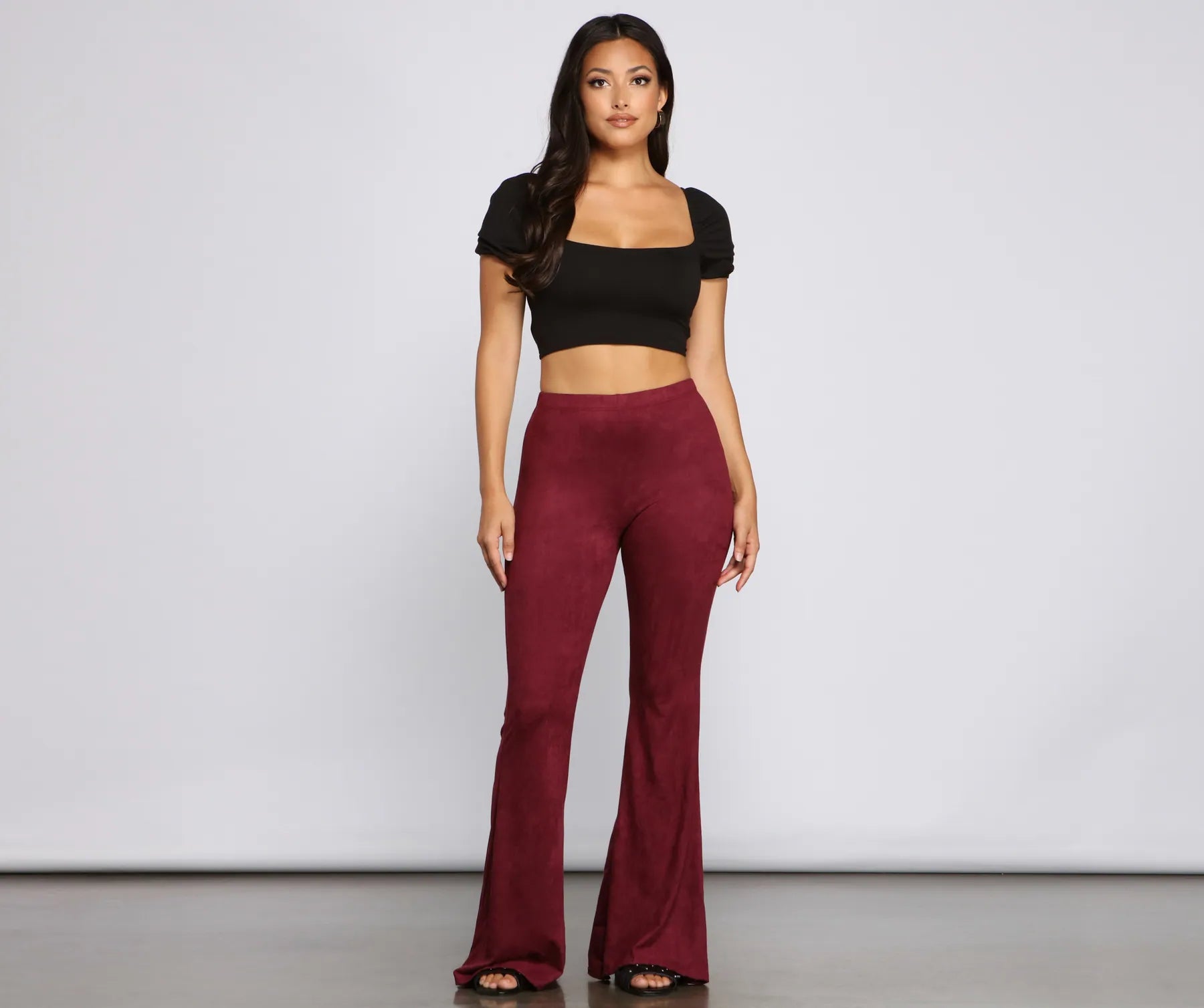 All That Flare Faux Suede Pants