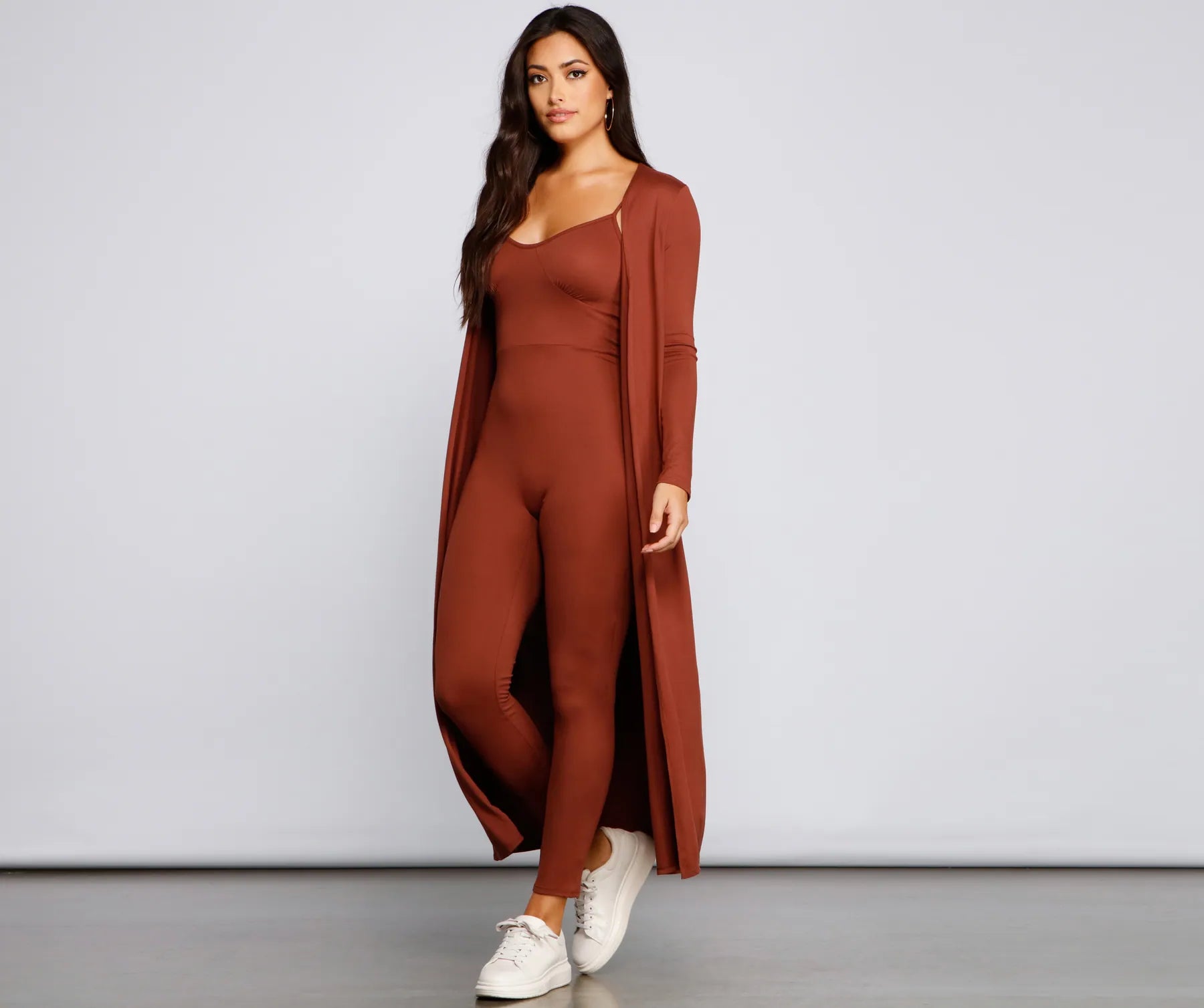 Classically Chic Brushed Knit Jumpsuit
