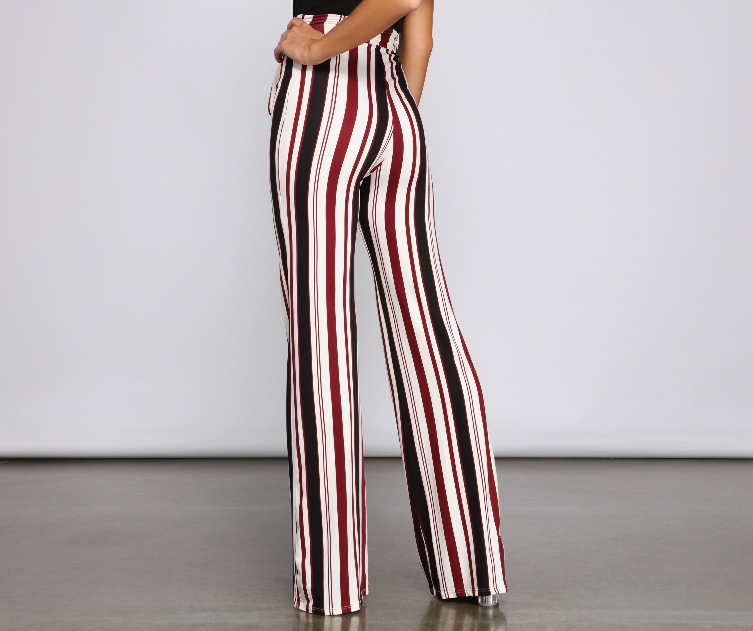Striped And Stylish Tie-Waist Pants