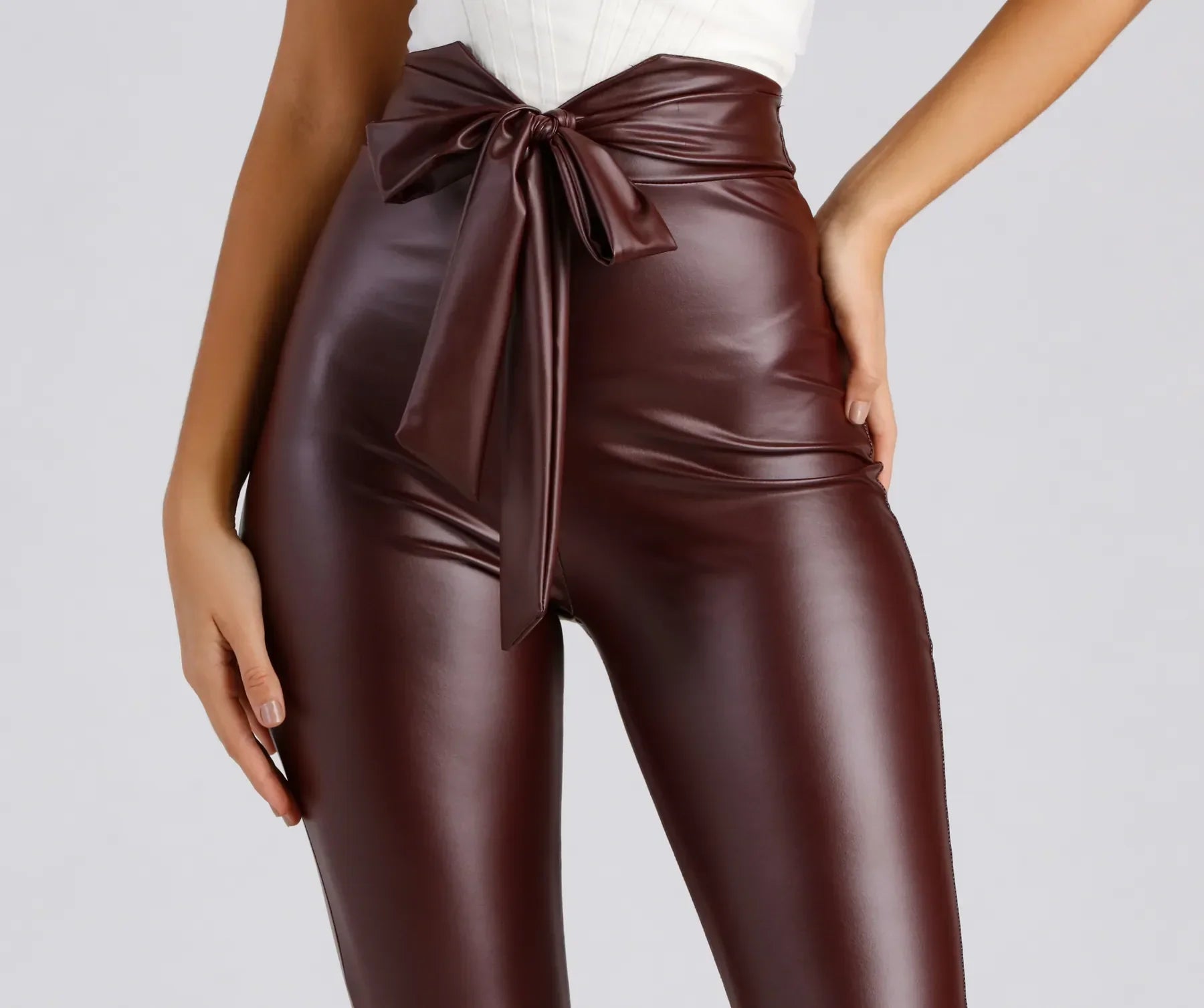 Chic And Dressy Vibes Faux Leather Pants