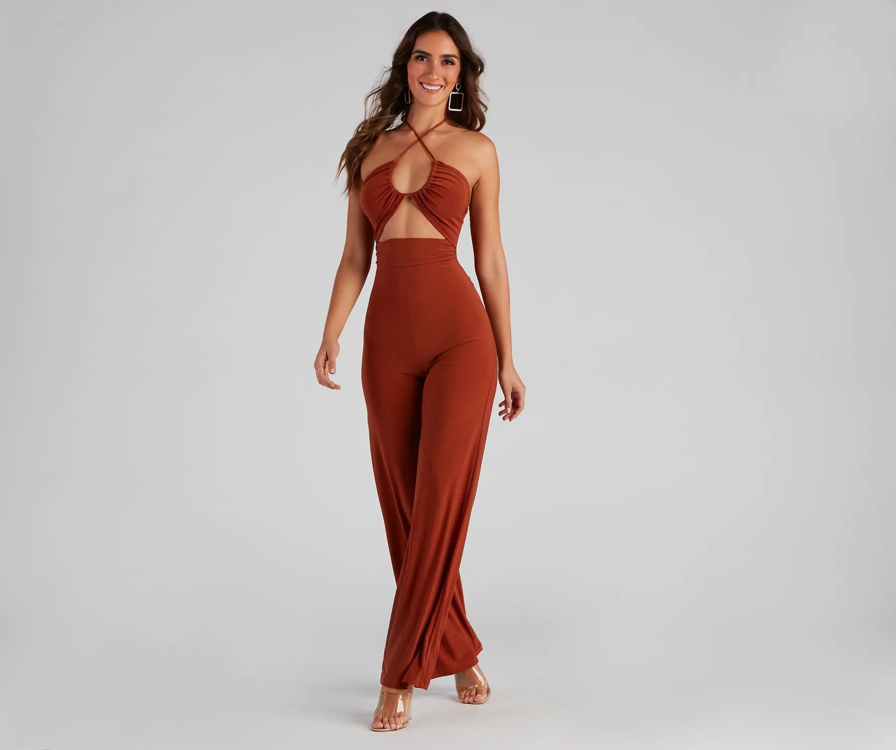 Sleek And Sultry Halter Jumpsuit