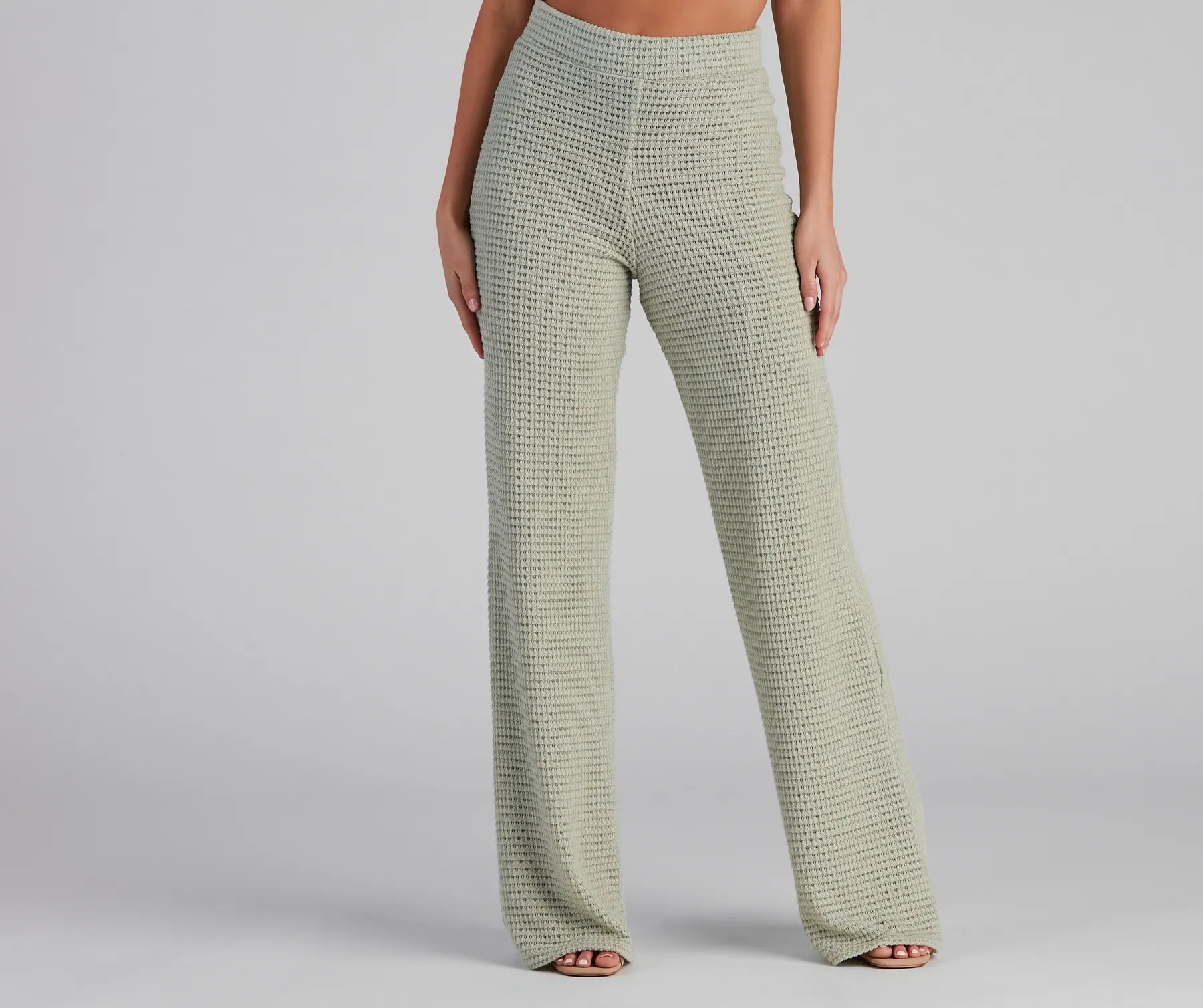 Trendy Textures High Waist Pants