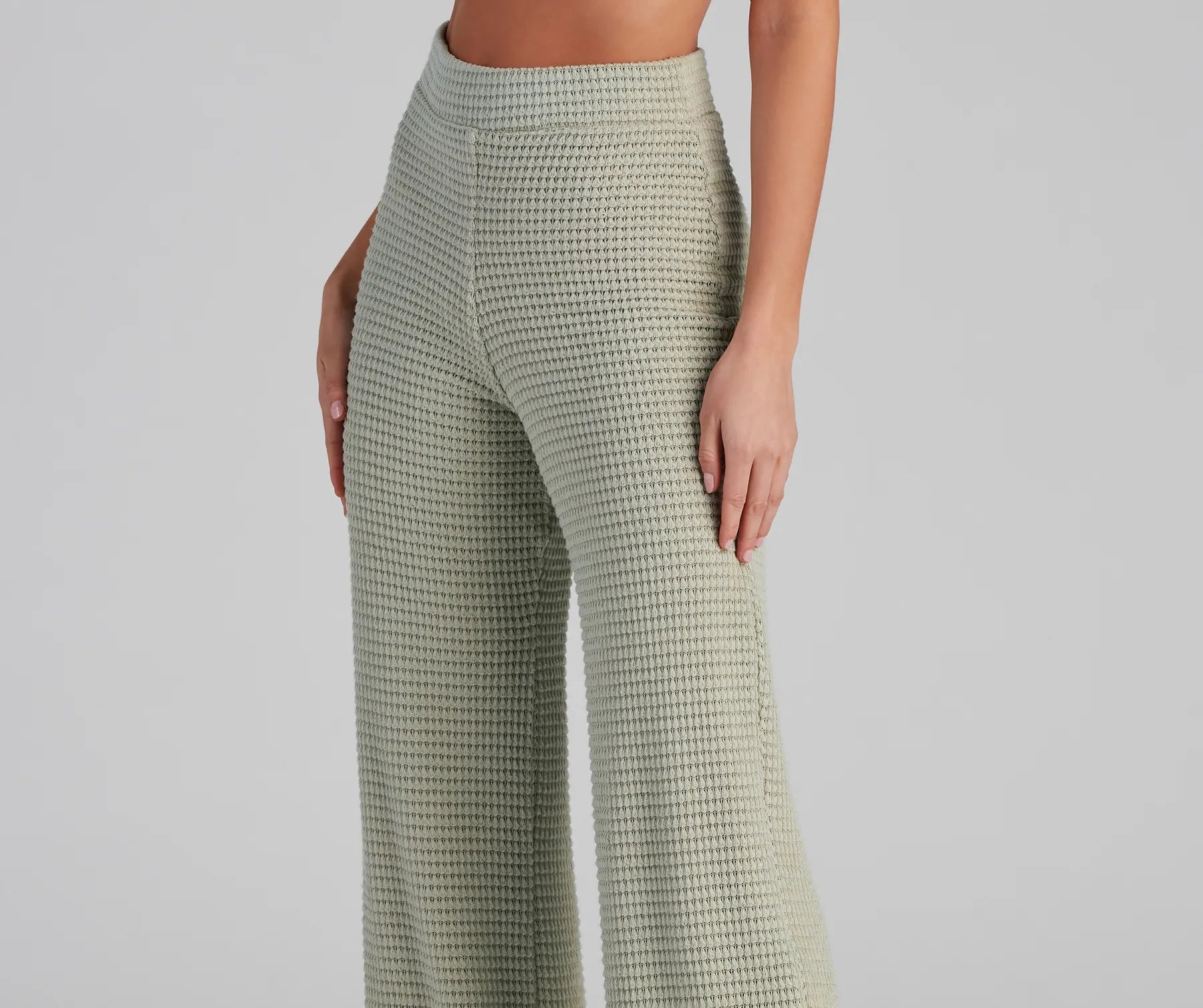 Trendy Textures High Waist Pants