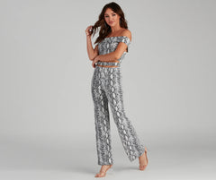 Major Impression Cutout Snake Jumpsuit