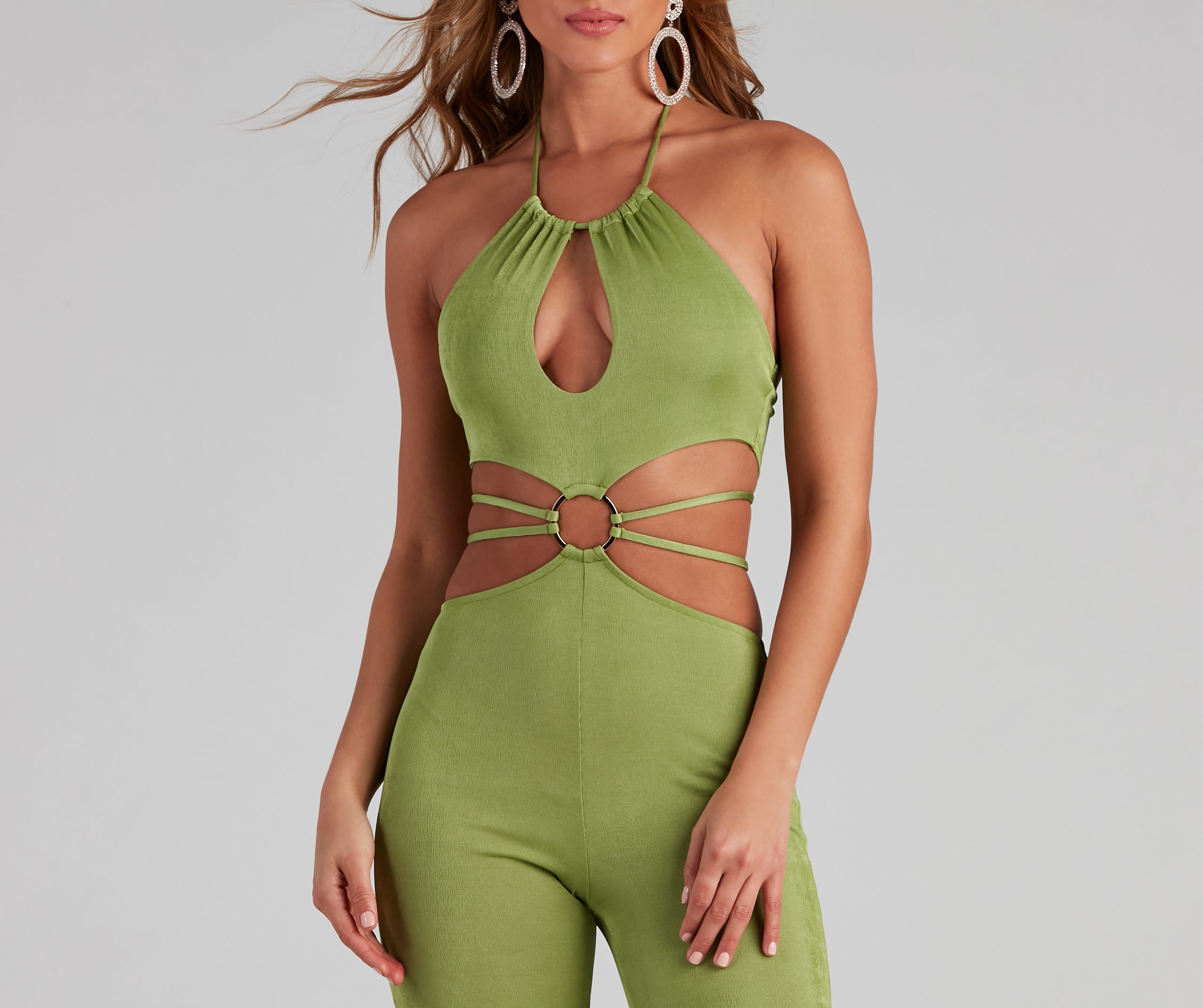 Sultry Talk O-Ring Strappy Jumpsuit