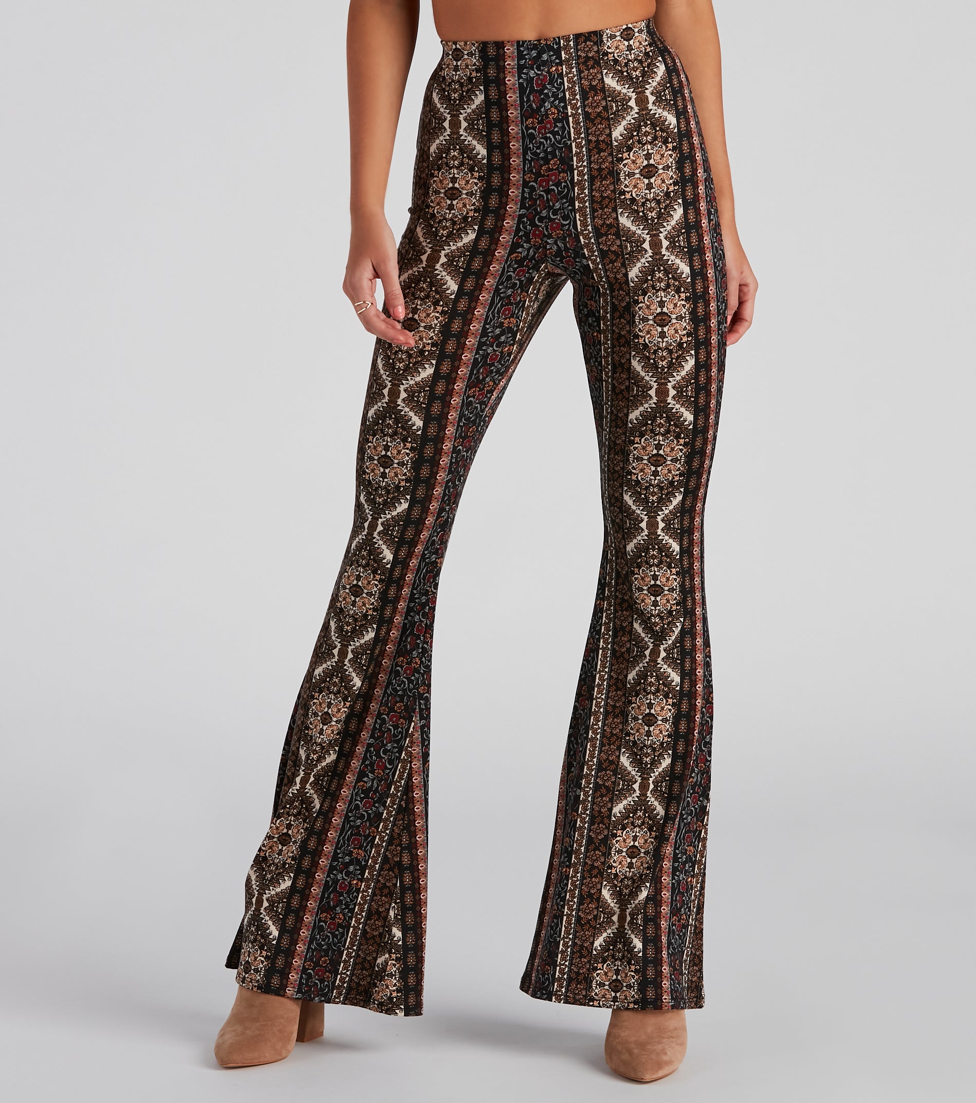 Festive Medallion Flare Pants