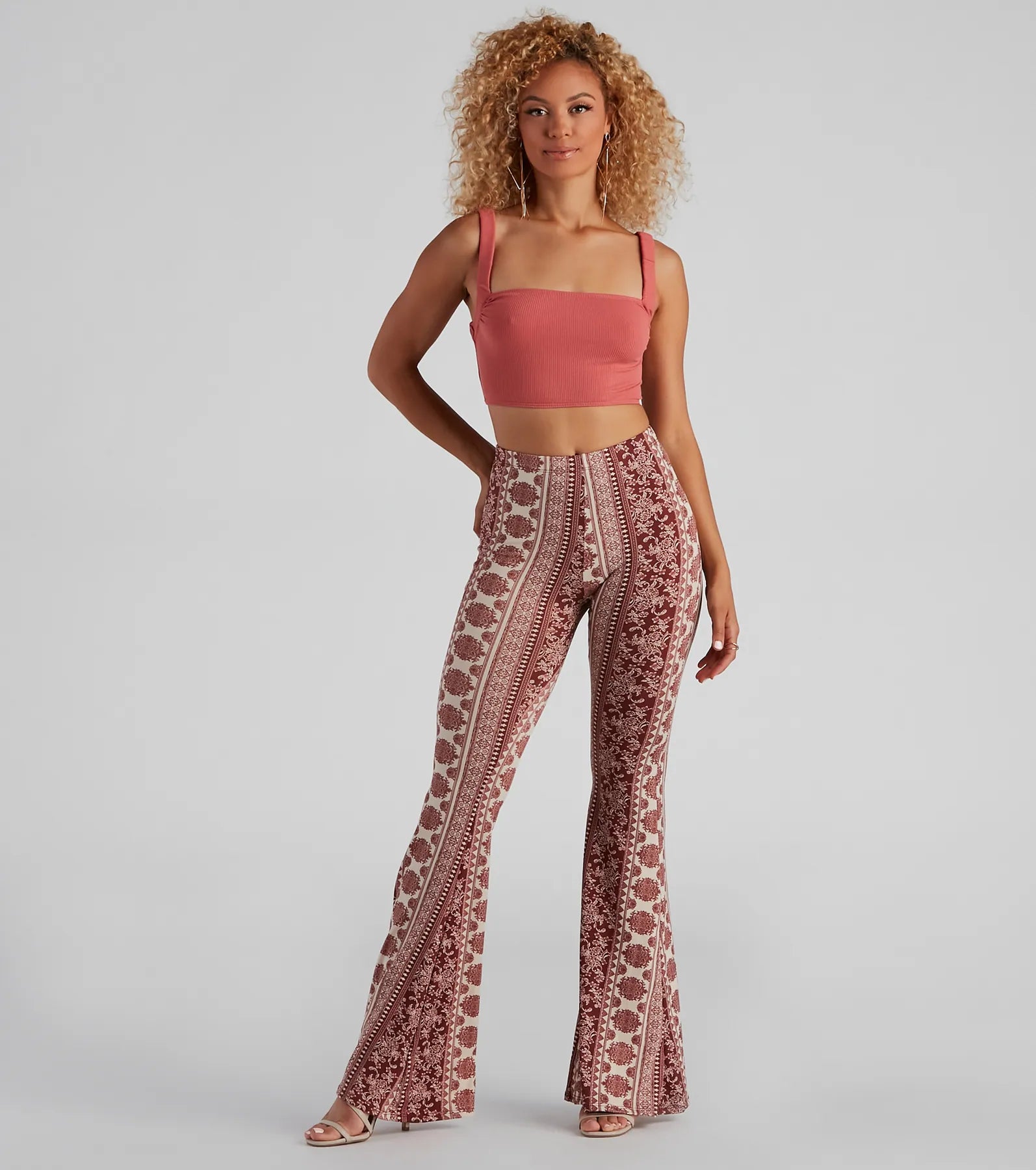 Vintage Bohemian Flared Pants