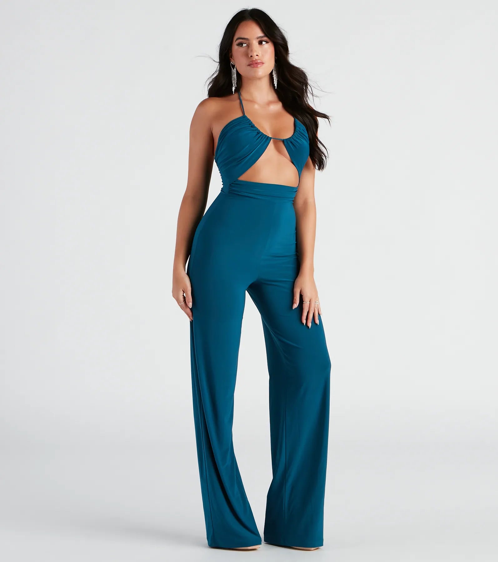 Sleek And Sultry Halter Jumpsuit