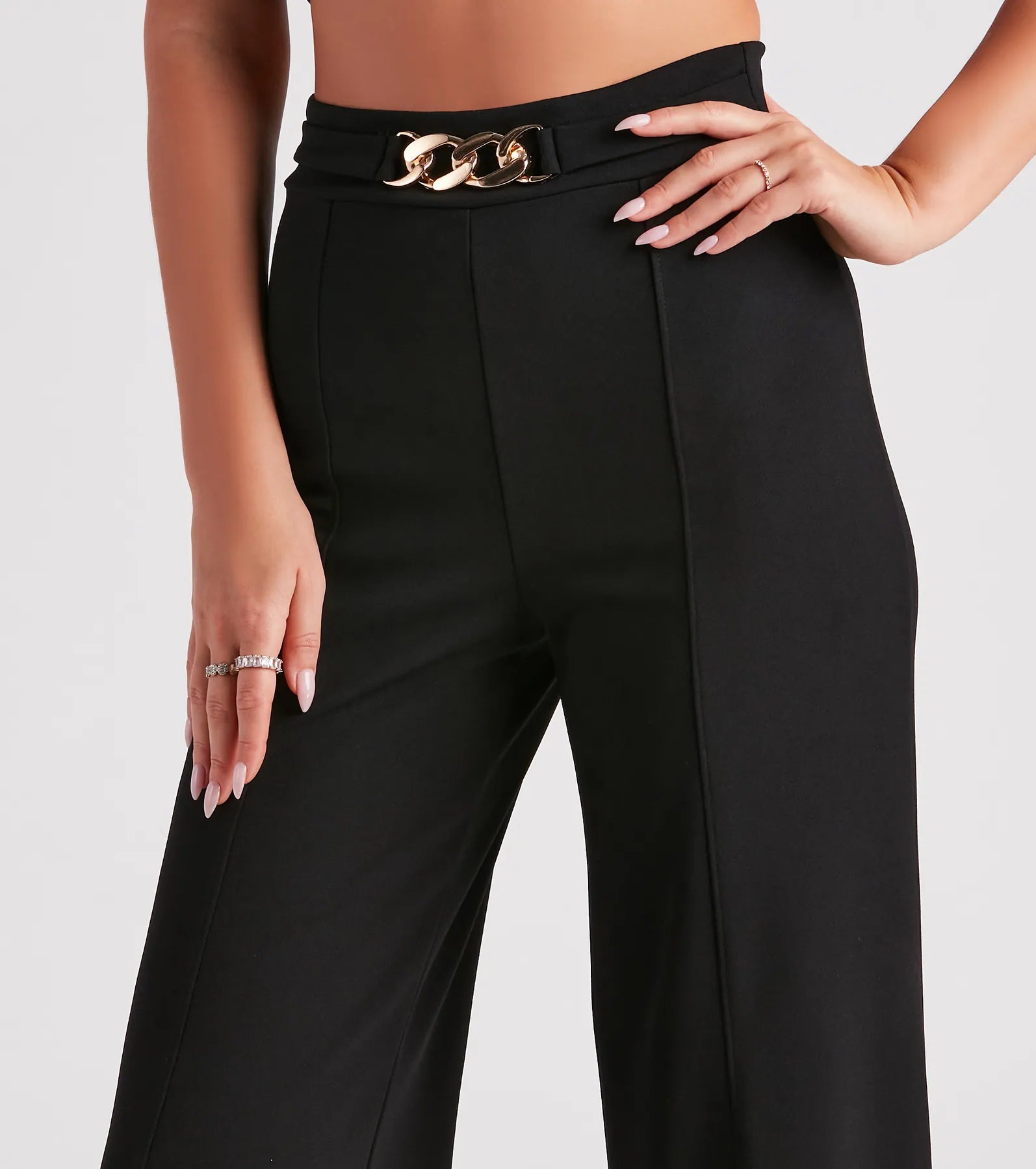 Forever Linked Chain Wide Leg Pants