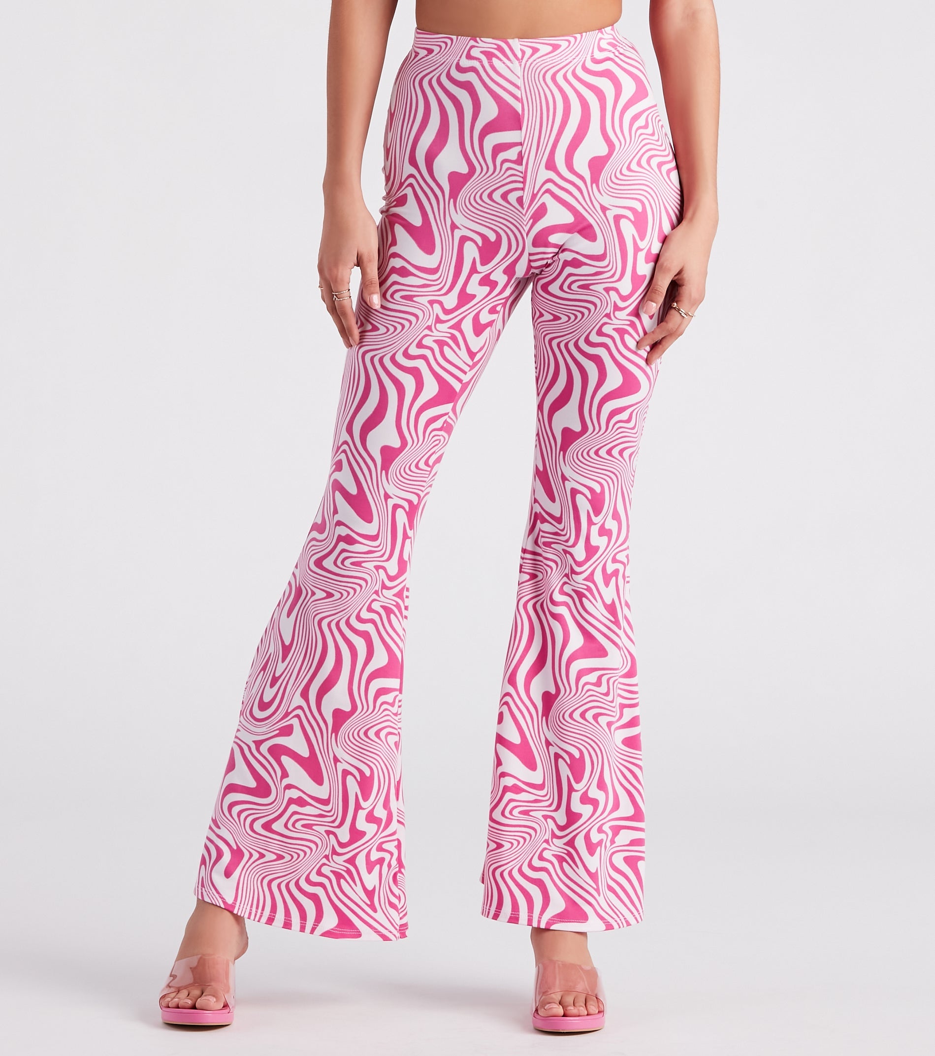 Dreamy Daze Swirl Print Flare Pants