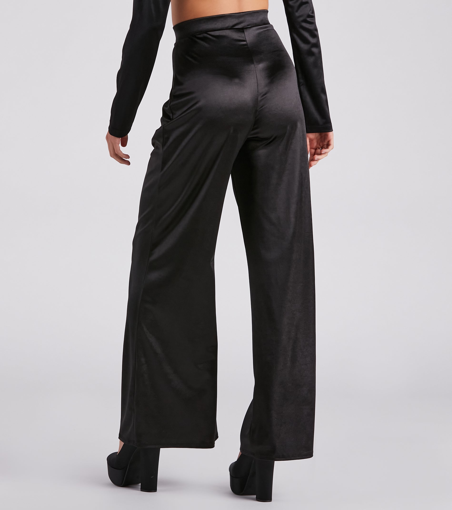 Trending In Satin High Rise Pants