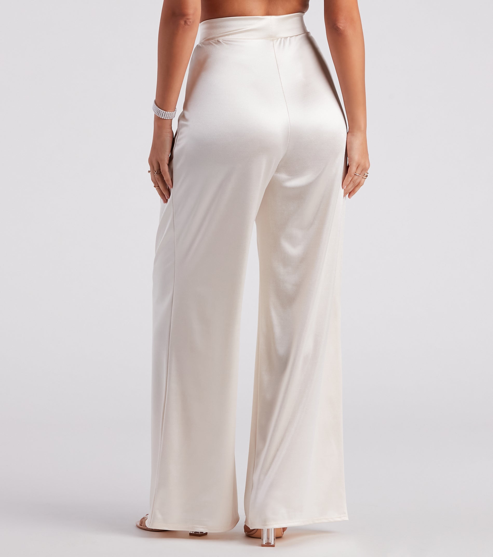 Trending In Satin High Rise Pants