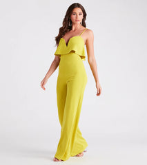 Shake Things Up Ruffled Wide-Leg Jumpsuit