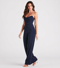 Glitter Is All It Takes Wide-Leg Jumpsuit