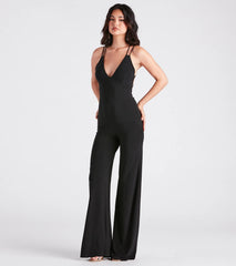 Flawless Double Take V-Neck Strappy Jumpsuit