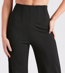Cinch It Together Crepe Corset Trouser Pants