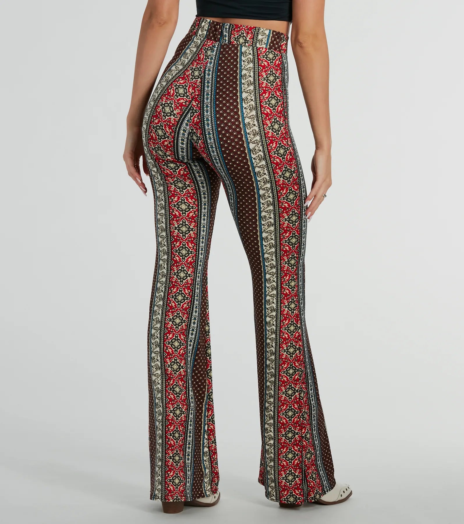 Desert Wanderer Wrap Waist Boho Flare Pants