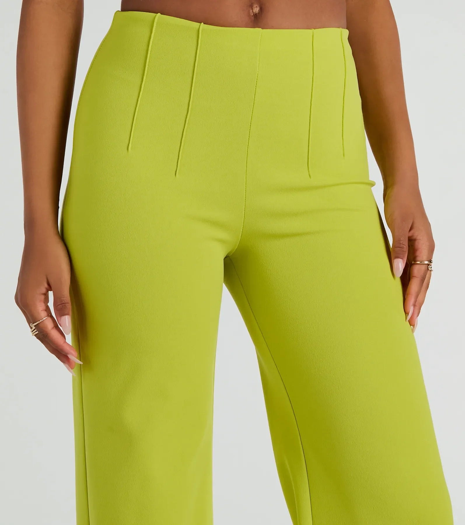 Nine To Five Straight-Leg Crepe Trouser Pants