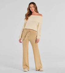 Cozy Luxe Lurex Knit Pants
