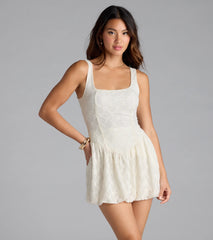 Gorgeous Energy Lace Skort Bubble Romper