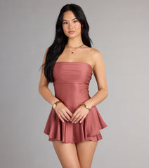 Frill Seeker Strapless Knit Romper