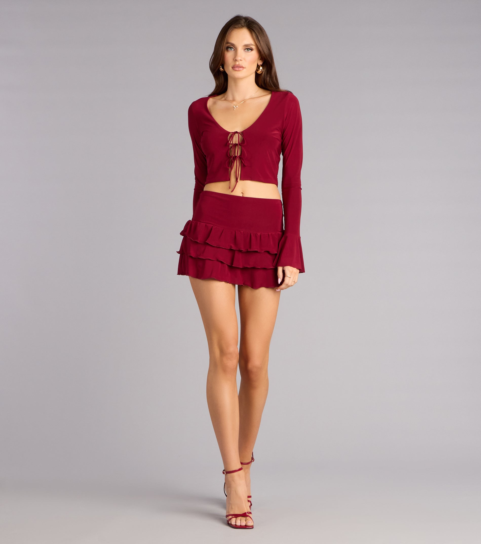 Sensational Match Ruffle Mini Skort
