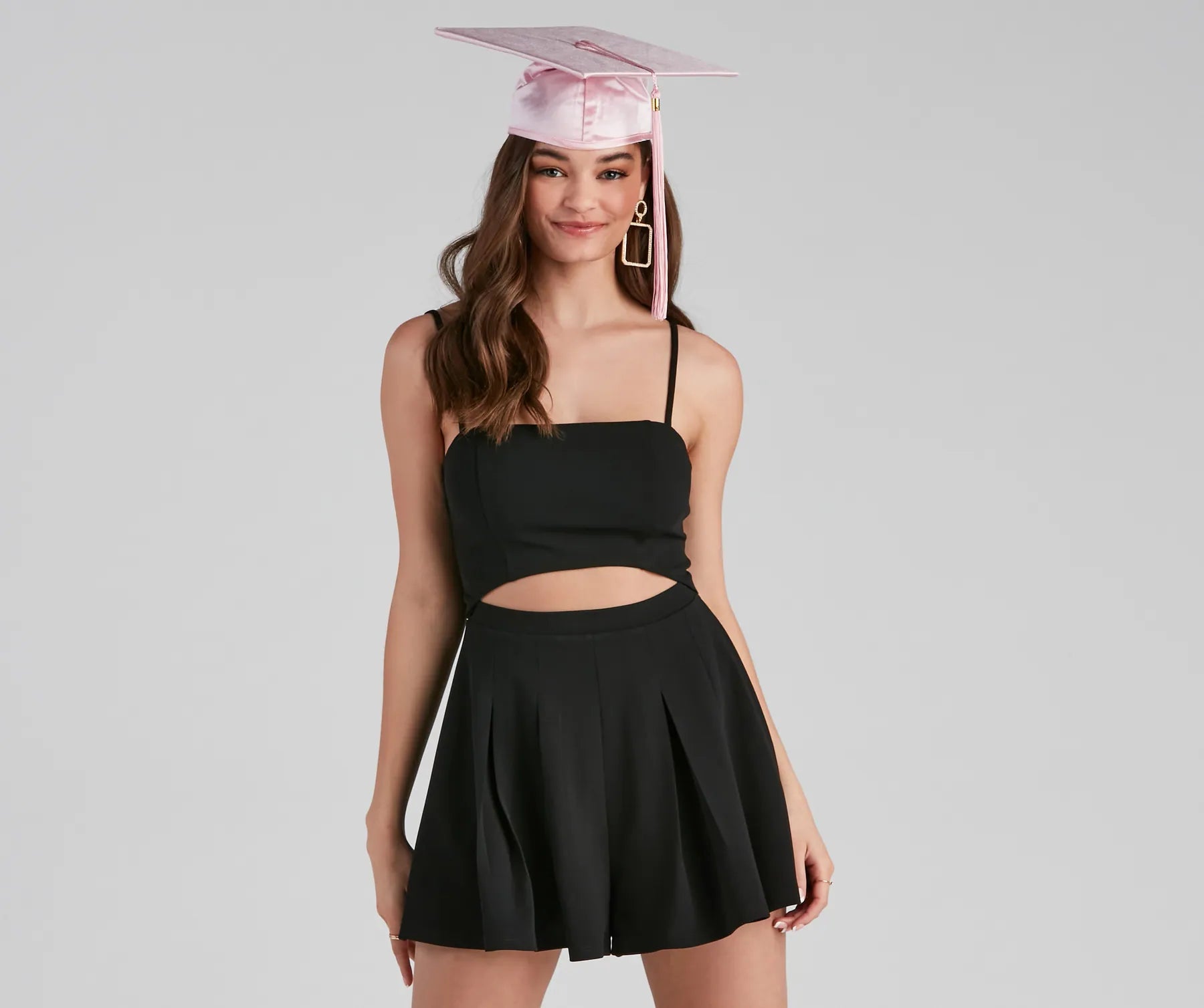 Standing Ovation Crepe Pleat Romper