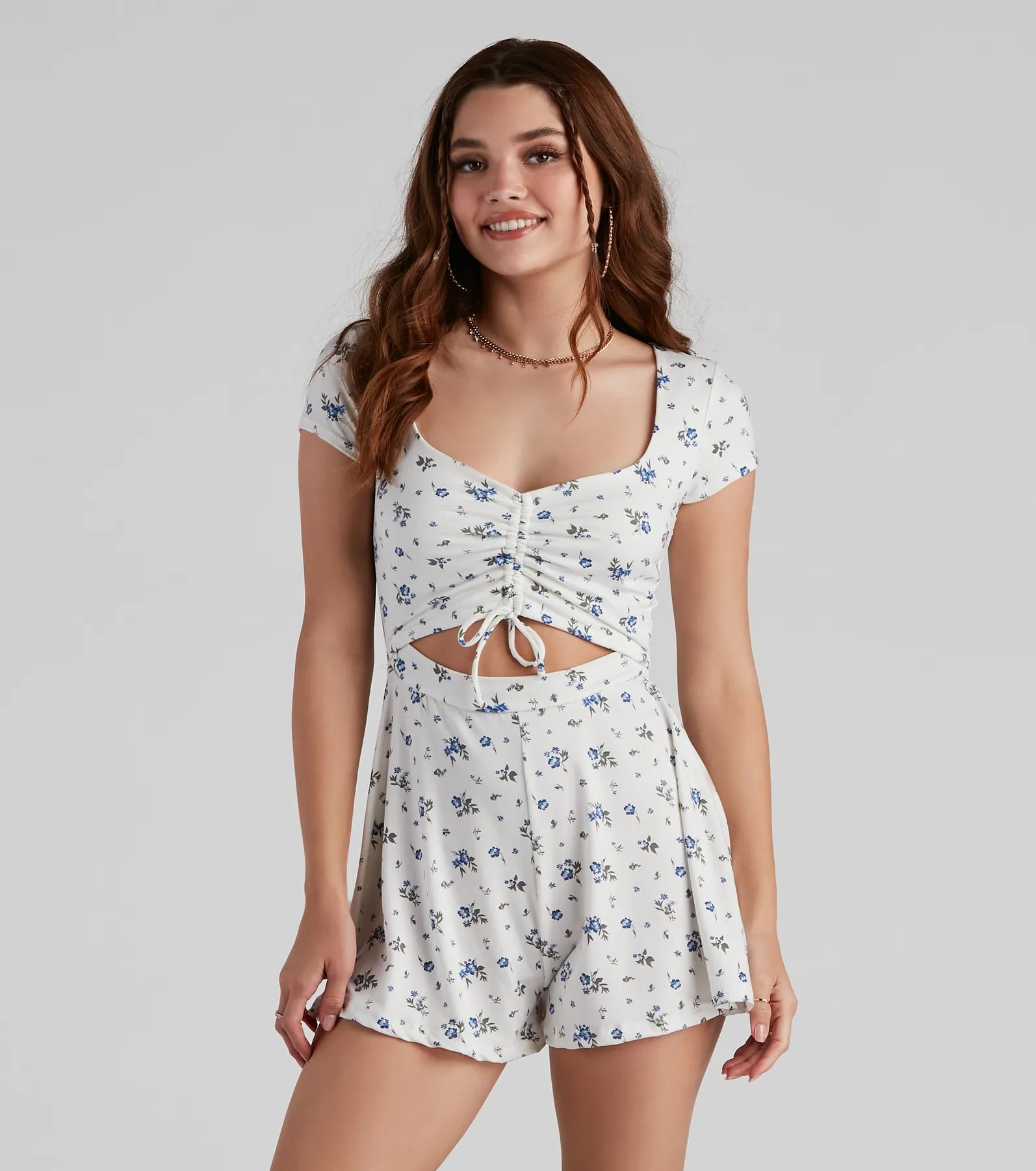 The Cutest Vibe Ditsy Floral Romper