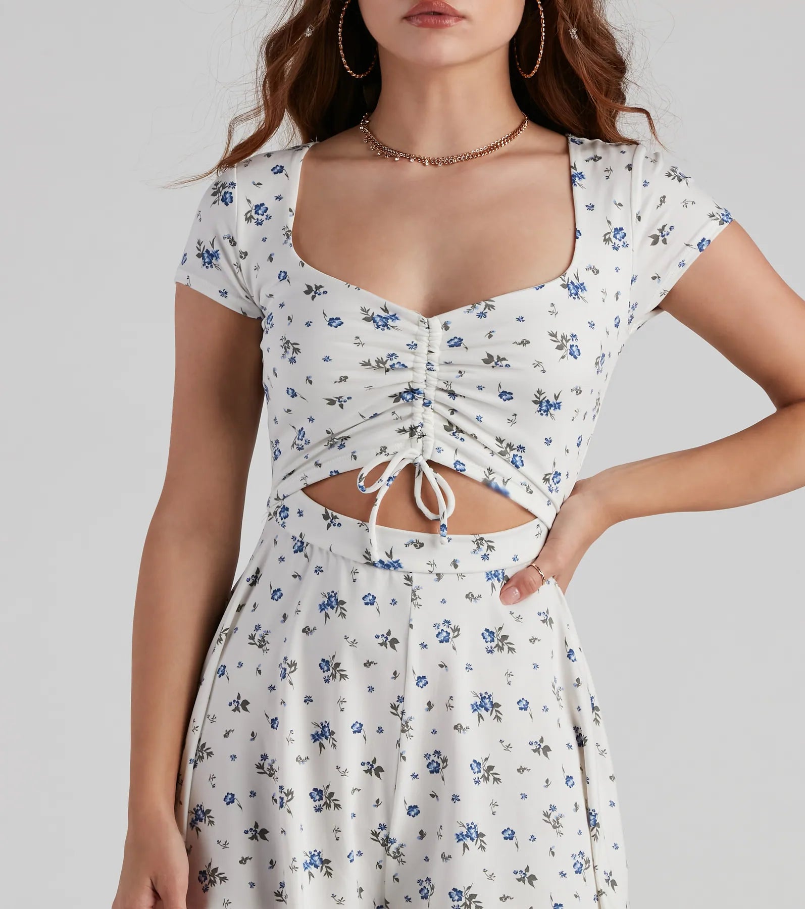 The Cutest Vibe Ditsy Floral Romper