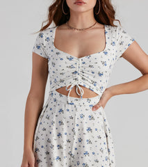 The Cutest Vibe Ditsy Floral Romper