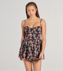 Thriving Allure Sweetheart Floral Romper