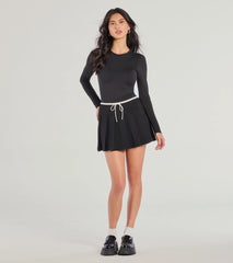 Flirty Sport High-Rise Pleated Mini Skort