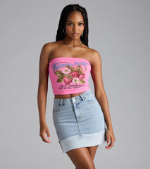 Feeling Fun Cuffed Denim Mini Skirt