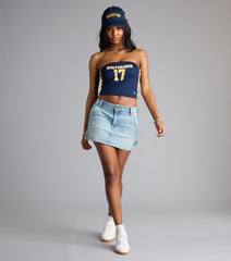 Soft With Spice Mid-Rise Denim Mini Skirt