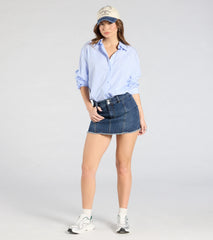 Cute Expectation Mid-Rise Denim Mini Skirt