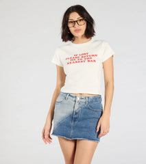 Perfect Fade High-Rise Denim Mini Skirt
