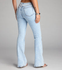 Retro Vibes Only Mid Rise Flare Denim Jeans
