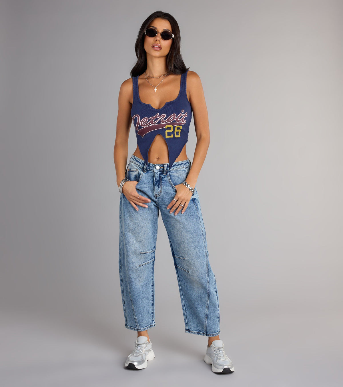 Chill Vibes Mid-Rise Barrel Jeans