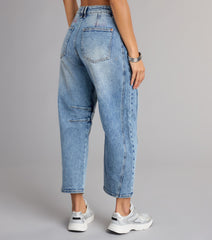 Chill Vibes Mid-Rise Barrel Jeans