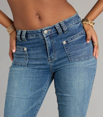 Walk This Way Mid Rise Flare Denim Jeans