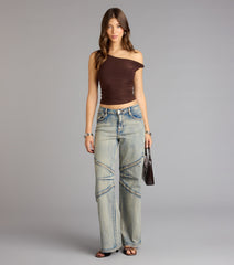 Curve The Rules Straight-Leg Denim Jeans